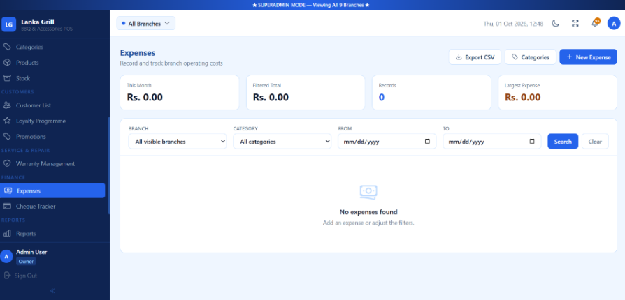 Finance and Expense Management